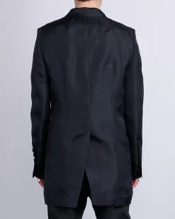Sale Rick Owens Runway Lido Fogpocket Jacket Silk Gazar Black
