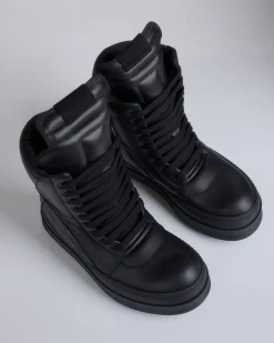 New Rick Owens Runway Mega Geobasket LCO Black Black Black