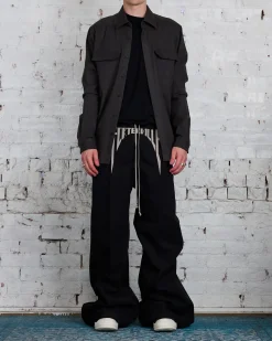 Outlet Rick Owens Runway Porterville Wide Bela Pant Brushed Twill Black/Pearl