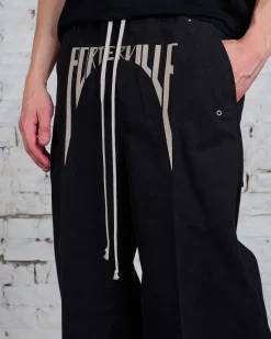 Outlet Rick Owens Runway Porterville Wide Bela Pant Brushed Twill Black/Pearl
