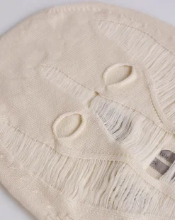 Hot Rick Owens Runway Skull Clava Shredded Merino Natural