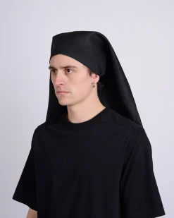 Sale Rick Owens Runway Wig Nun Linen Twill Black