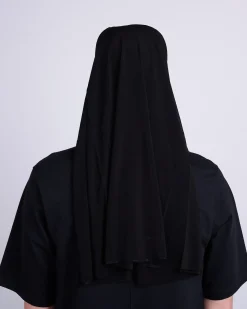 Sale Rick Owens Runway Wig Rag Stretch Cupro Jersey Black