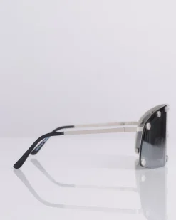 Fashion Rick Owens Shielding Hollywood Sunglass Silver Silver
