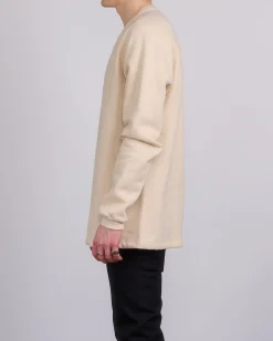 Discount Rick Owens Short Crewneck Brushed Terry Natural