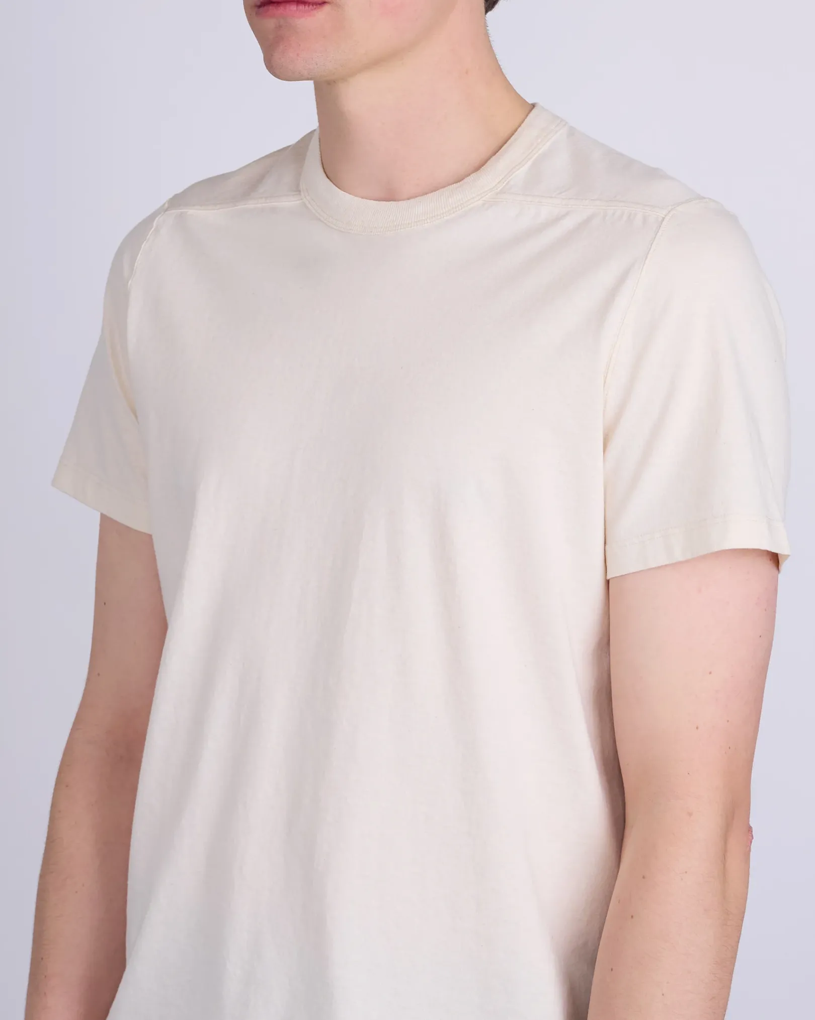 Best Rick Owens Short Level T-Shirt JNC Jersey Natural