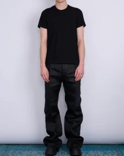 Hot Rick Owens Short Level T-Shirt JA Jersey Black