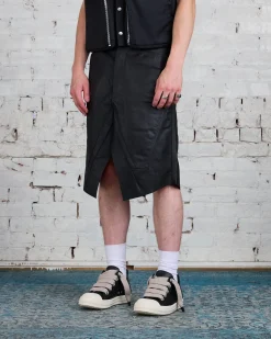 Best Rick Owens Slivered Skirt Siena Calf Leather Black