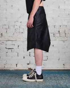 Best Rick Owens Slivered Skirt Siena Calf Leather Black