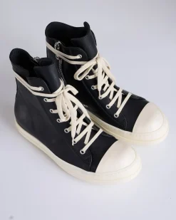 Clearance Rick Owens Sneakers Washed Calf Black/Milk/Milk