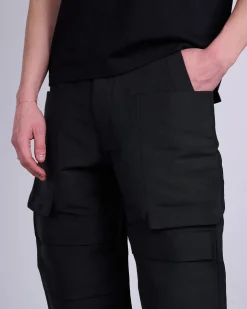 Outlet Rick Owens Stefan Cargo Pant Heavy Faille Black