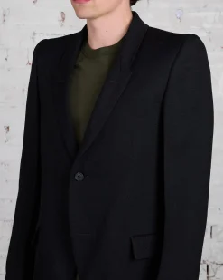 New Rick Owens Tatlin Blazer Wool Drill Black