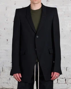 New Rick Owens Tatlin Blazer Wool Drill Black