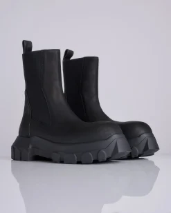 Clearance Rick Owens Tractor Beatle Boot LWN Nubuck Black Black