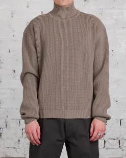 Sale Rick Owens Turtleneck Heavy Wool Knit Dust