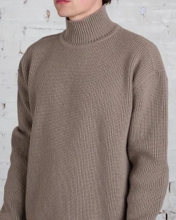 Sale Rick Owens Turtleneck Heavy Wool Knit Dust