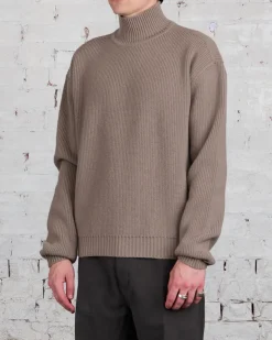 Sale Rick Owens Turtleneck Heavy Wool Knit Dust