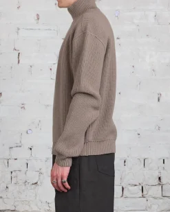 Sale Rick Owens Turtleneck Heavy Wool Knit Dust