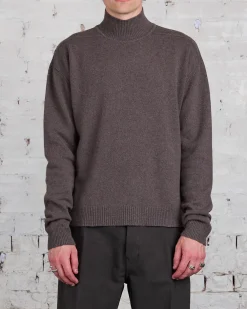 Discount Rick Owens Turtleneck Recycled Cashmere Dust
