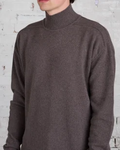 Discount Rick Owens Turtleneck Recycled Cashmere Dust