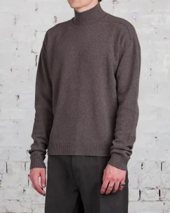 Discount Rick Owens Turtleneck Recycled Cashmere Dust