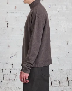 Discount Rick Owens Turtleneck Recycled Cashmere Dust