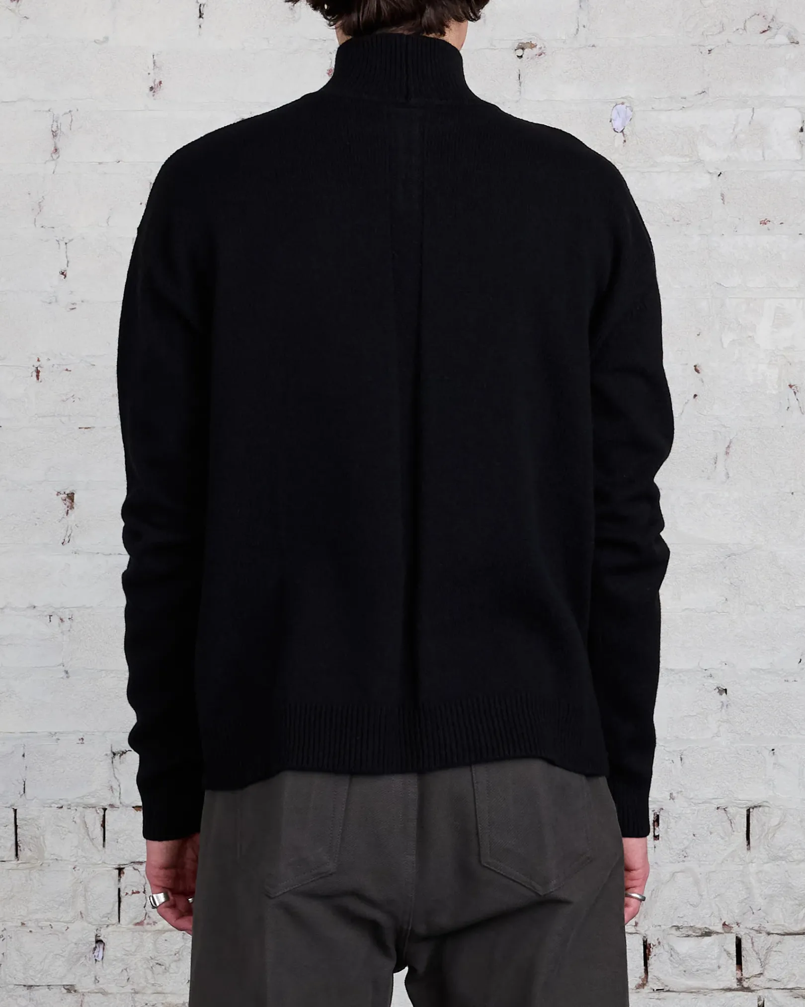 Online Rick Owens Turtleneck Recycled Cashmere Black