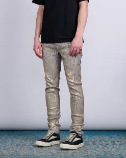Discount Rick Owens Tyrone Jean Megacrust Denim Gold