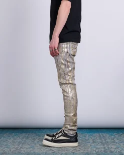 Discount Rick Owens Tyrone Jean Megacrust Denim Gold