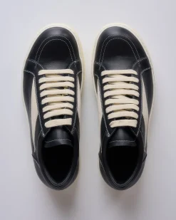Discount Rick Owens Vintage Sneaker Hollywood Full Grain Black Milk