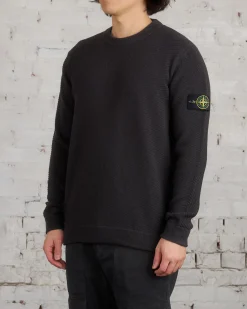 Best Stone Island Badge Knit Sweater Lead Grey