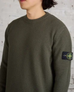 Fashion Stone Island Badge Knit Sweater Musk