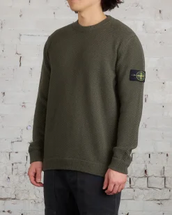 Fashion Stone Island Badge Knit Sweater Musk