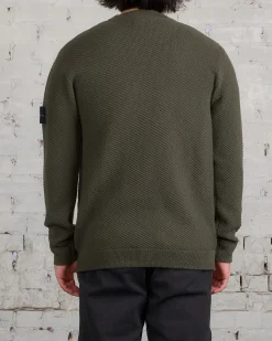 Fashion Stone Island Badge Knit Sweater Musk