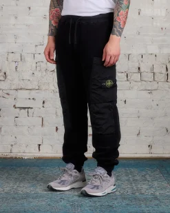 Hot Stone Island Cotton Pile Cargo Pant Black