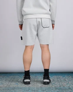 Clearance Stone Island Double Face Bi-Colour Knit Short Ivory