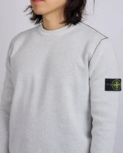 Hot Stone Island Double Face Bi-Colour Crewneck Ivory