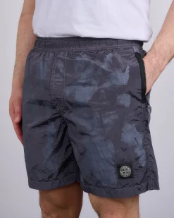 Fashion Stone Island Econyl Nylon Metal Swim Trunk Short Lead Grey