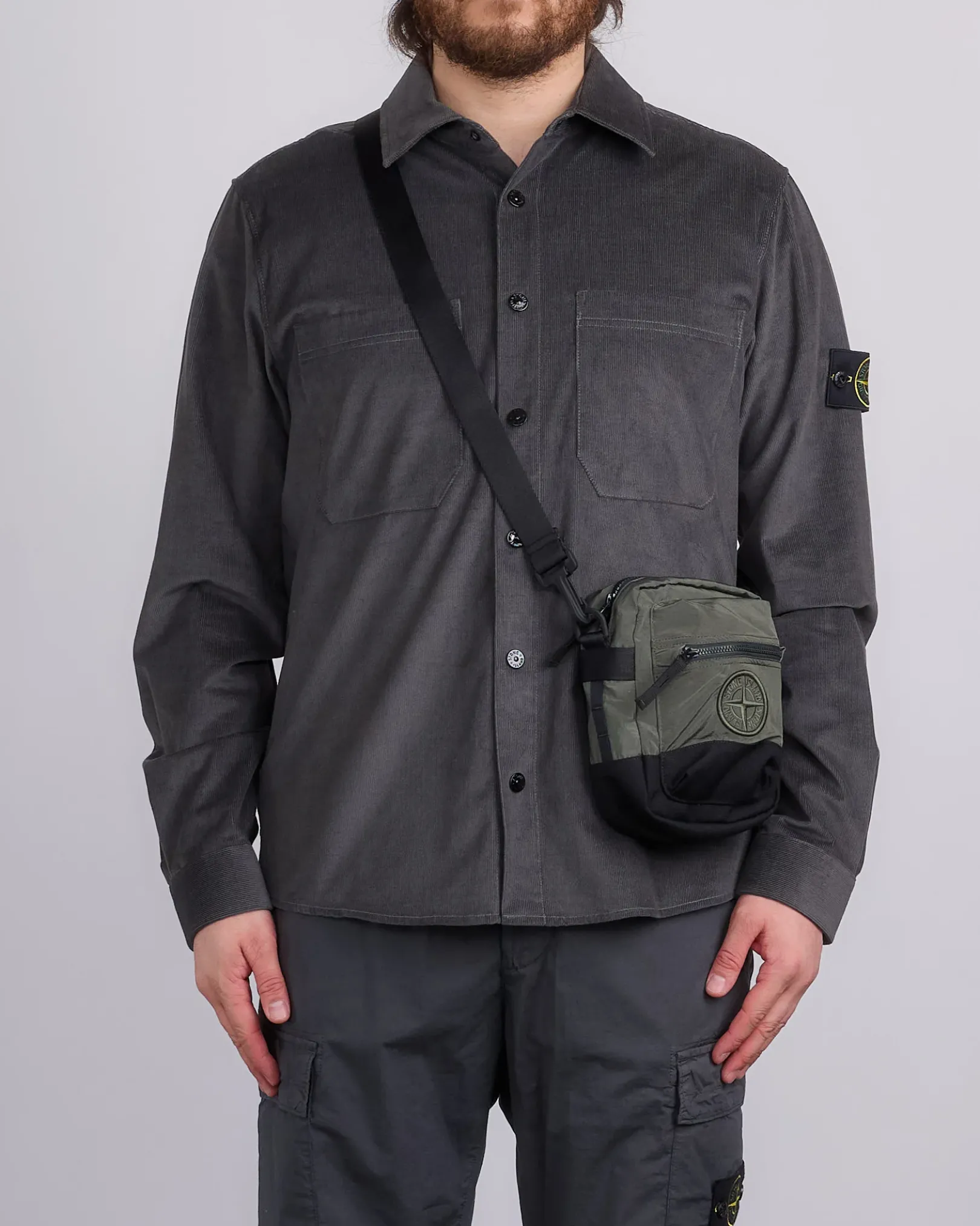 New Stone Island Econyl Nylon Metal Crossbody Bag Musk