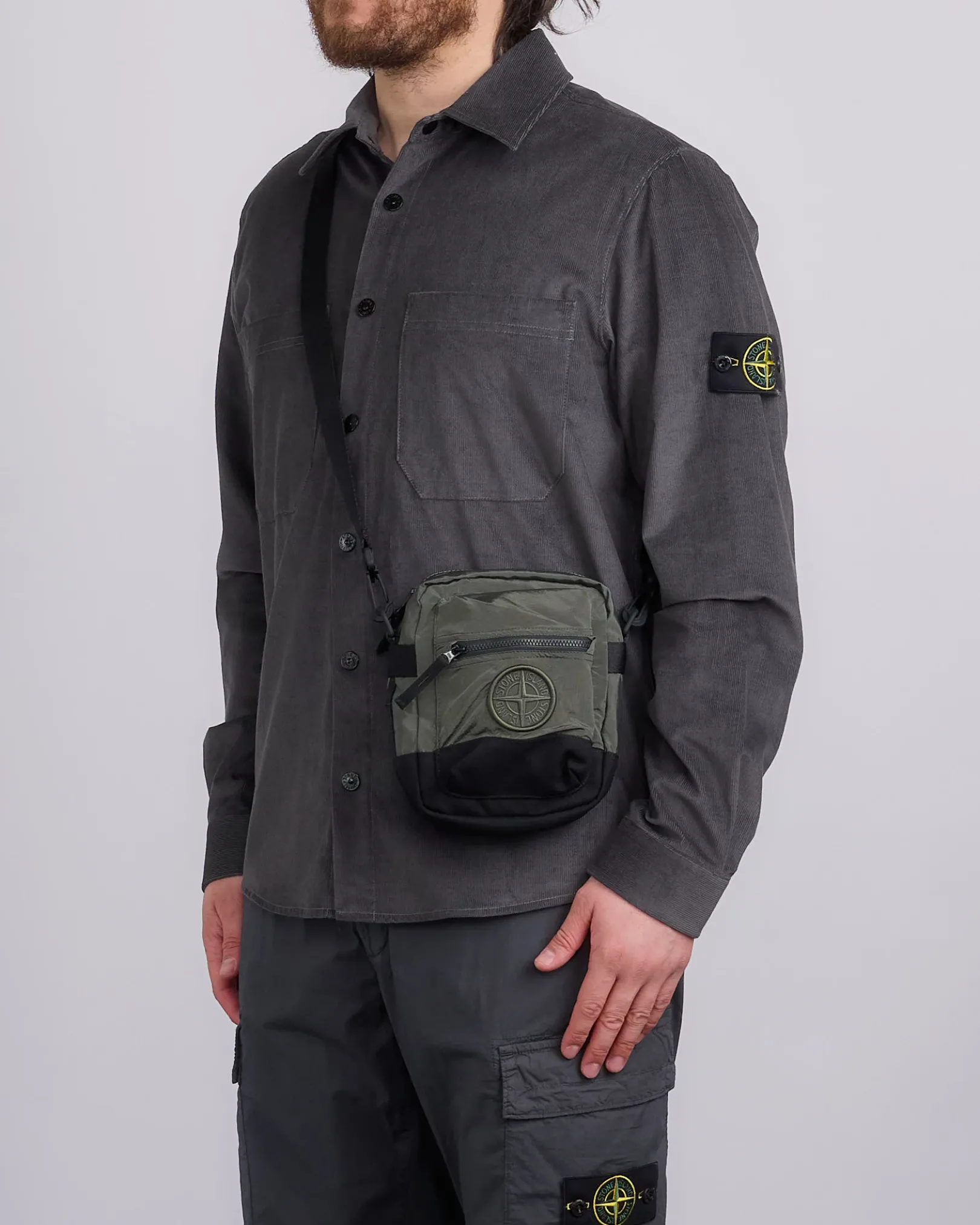 New Stone Island Econyl Nylon Metal Crossbody Bag Musk