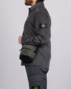 New Stone Island Econyl Nylon Metal Crossbody Bag Musk
