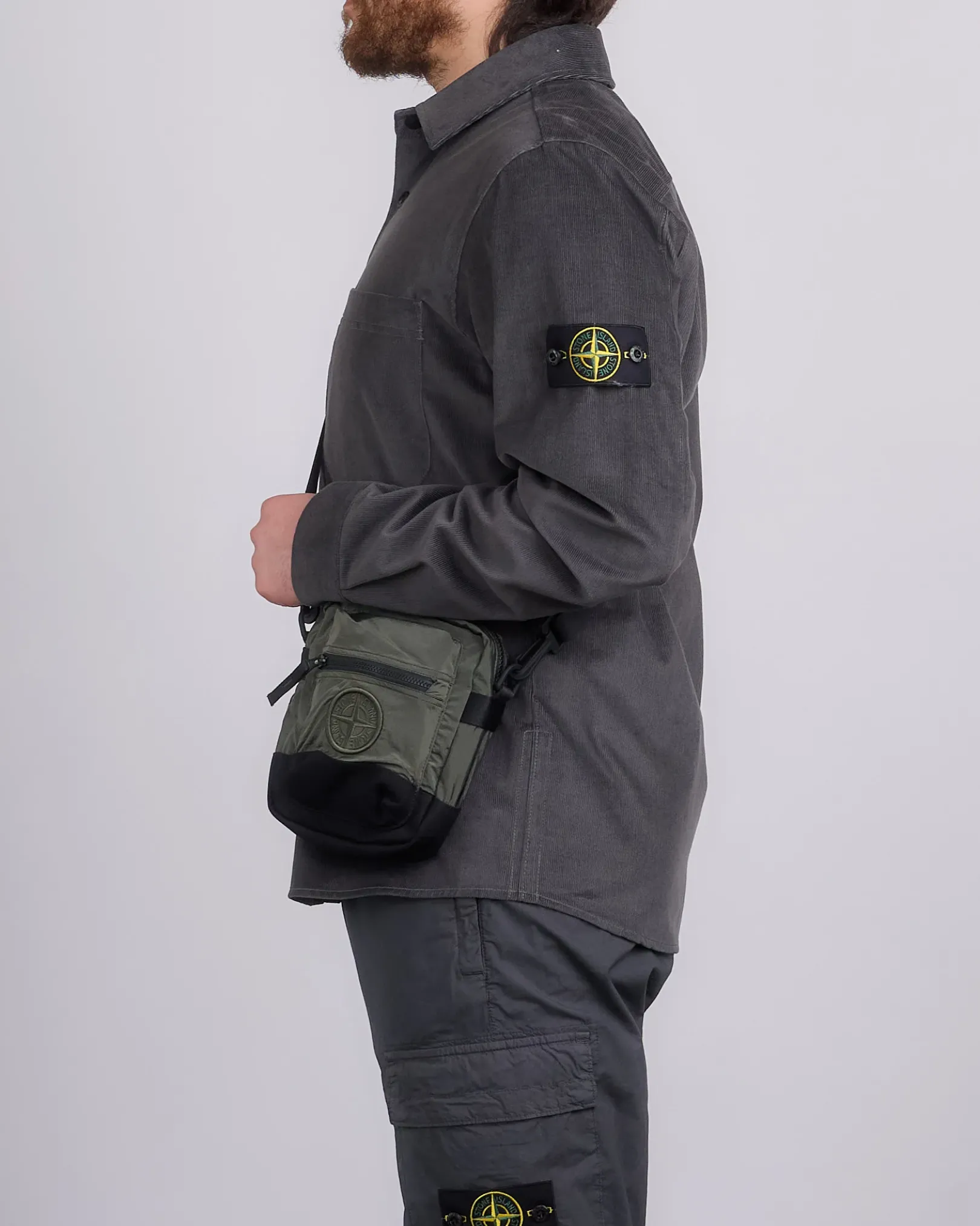 New Stone Island Econyl Nylon Metal Crossbody Bag Musk