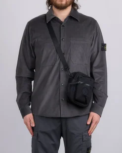 Fashion Stone Island Econyl Nylon Metal Crossbody Bag Black