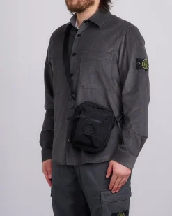 Fashion Stone Island Econyl Nylon Metal Crossbody Bag Black