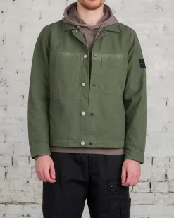 Discount Stone Island GD Cotton Ripstop Overshirt Musk