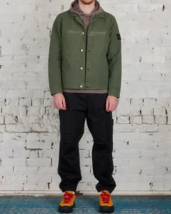 Discount Stone Island GD Cotton Ripstop Overshirt Musk