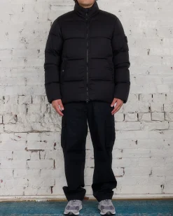 Hot Stone Island Ghost Piece Merino Twill Down Jacket Black