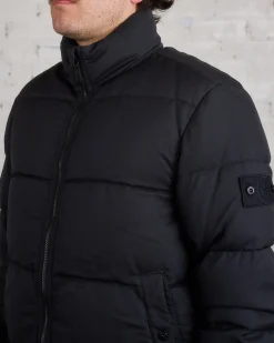 Hot Stone Island Ghost Piece Merino Twill Down Jacket Black