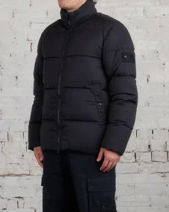 Hot Stone Island Ghost Piece Merino Twill Down Jacket Black