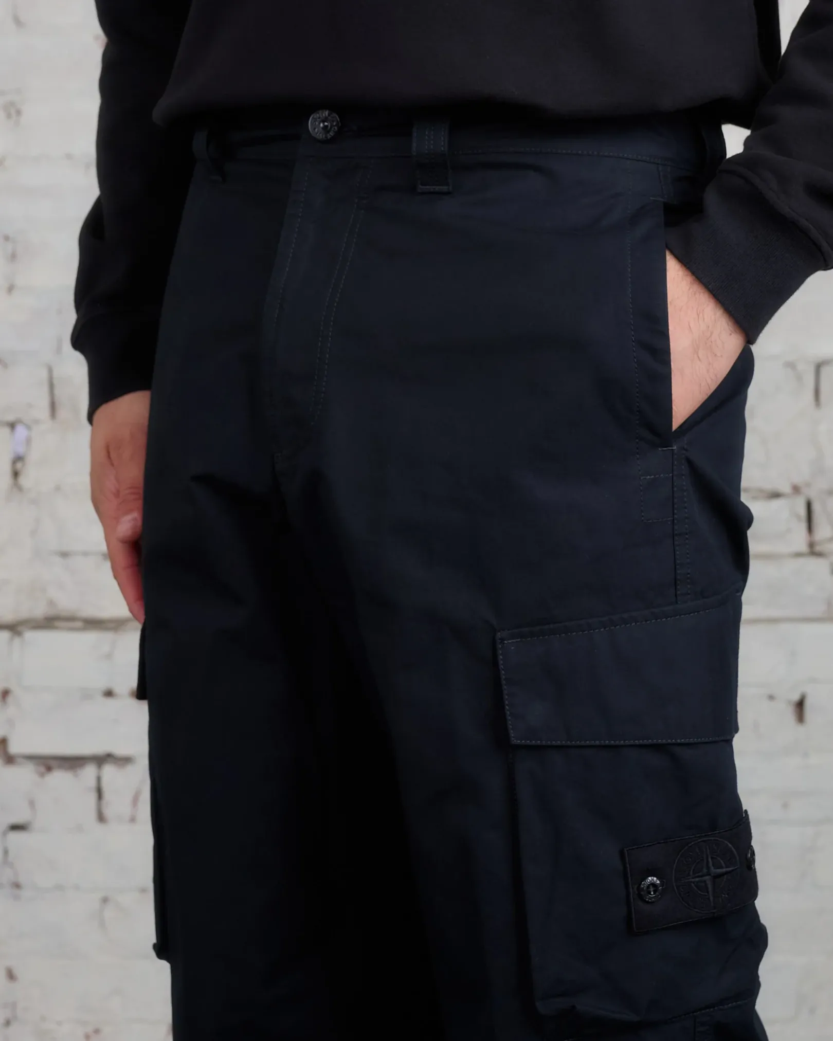 Fashion Stone Island Ghost Piece Ventile Cargo Pant Black